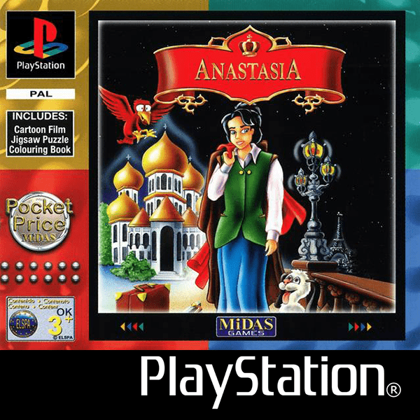 Anastasia box art for Playstation